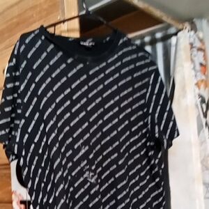 MICHAEL Michael Kors Black and White Logo Top